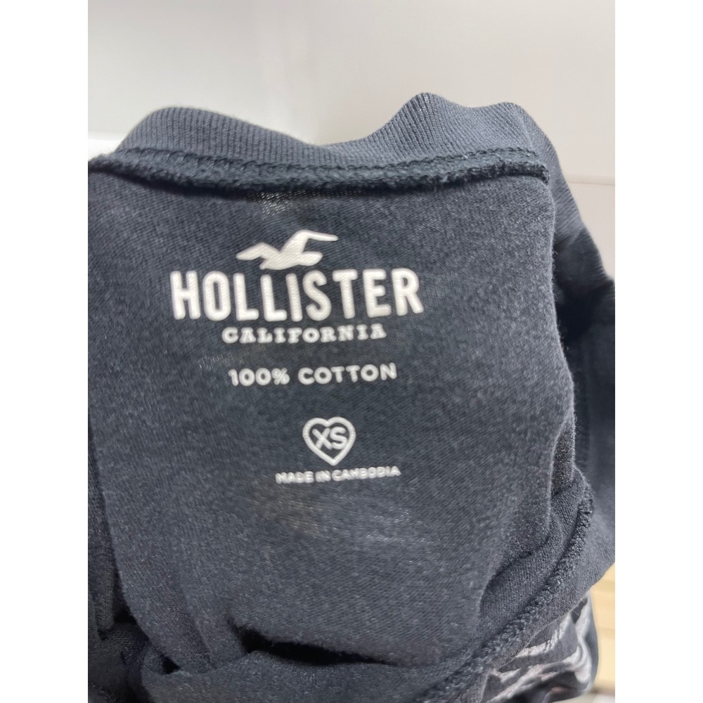 Hollister California Celestial Sun Moon Graphic Tee Faded Black XS 100% Cotton - Picture 3 of 4